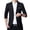Black2, variant on SWSMCLT Men's Single Breasted Casual Suit Separate Sport Coat Slim Fit Blazer Jacket Business Black1 38