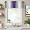 thumbnail image 2 of Gray Purple Kitchen Curtain Valances for Windows Farmhouse Short Curtains, Modern Gradient Geometric Rod Pocket Valance Curtain for Bedroom Cafe Living Room 42"x12", 2 of 8