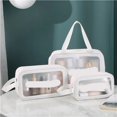 thumbnail image 1 of Portable Makeup Bag Large Capacity Make Up Brushes Lipstick Powder Travel Cosmetics Storage Toiletry Bag Waterproof Transparent, 1 of 2