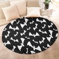 thumbnail image 4 of Spooky Halloween Pattern Round Blanket,Comfortable Soft Flannel Throw Blanket,All Season,Warm Lightweight Blankets for Sofa Bed Couch Living Room Chair 60"x60", 4 of 5