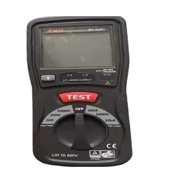 Testeur de Résistance de Boucle DT-5301 Testeur de Résistance AC et DC DT-5301 Affichage Rétroéclairé Précision Numérique