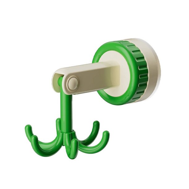 Gancho Plegable Giratorio de 360 Grados, con Ventosa Autoadhesivos, Soporte Giratorio para Utensilios de Cocina, Color Verde