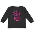 thumbnail image 3 of Inktastic Sassy Since Birth, Sassy, Sassy Girl, Arrow, Hearts Girls Long Sleeve Toddler T-Shirt, 3 of 5