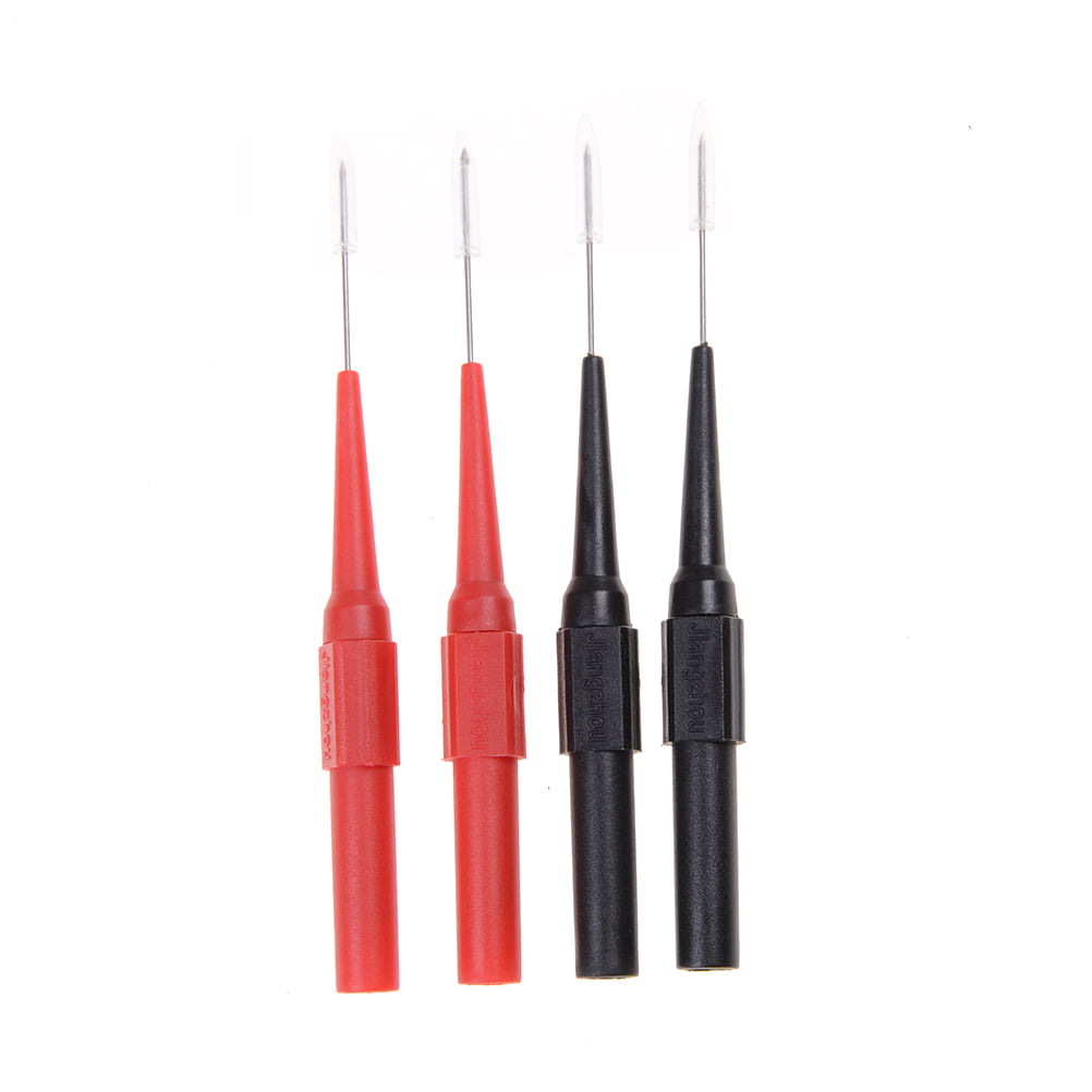 2Pcs/Set Insulation Piercing Needle Non-destructive Test Probes Tool Red Black 