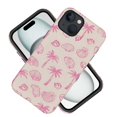 thumbnail image 2 of Funda DAIZAG para iPhone 15, conchas rosas, palmeras, 2 of 7