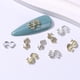 thumbnail image 2 of Joyas para decoración de uñas Símbolo de dólar dorado y plateado Símbolo de moneda Entrada de uñas Lujo Flash Diamante Adornos de diamantes tridimensionales, 2 of 5