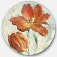 thumbnail image 1 of Designart 'Orange Perroquet Tuplip' Art Mural Traditionnel en Métal, 1 of 3