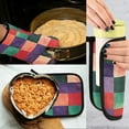thumbnail image 5 of Yayeee Oven Mitts and Pot Holder Set of 2 Heat Resistant Kitchen Gloves Baking Hot Pad, Red and Purple Plaid Pattern, 5 of 5