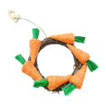 thumbnail image 1 of Easter Carrot Wreath Rattan Wreath Bird Cage Hanging Decor for Decorating Rabbit, 1 of 9