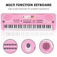 thumbnail image 3 of crativent 61-Key Electric Piano with Microphone Multifunctional USB Digital Keyboard Kids Musical Instrument Learning Toy Party Favors Pink, 3 of 5