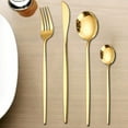 thumbnail image 7 of 24-Piece Gold Stainless Steel Cutlery Set | 6 Knives 6 Forks 12 Spoons | Mirror Polished Western Tableware In Gift Box for Dining & Entertaining, 7 of 7