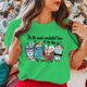 thumbnail image 4 of Nuevas camisetas estampadas navideñas con texto "Enfermera, café, es la época más maravillosa del año", camisetas casuales de manga corta para mujeres y hombres, 4 of 5