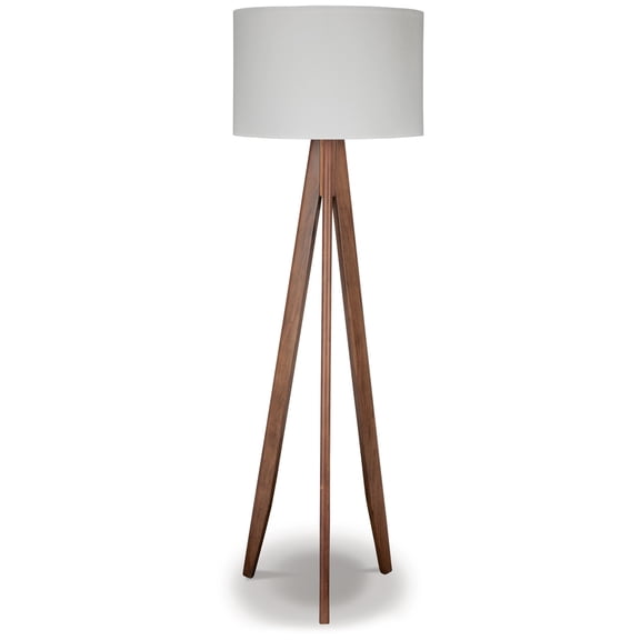 Signature Design by Ashley Contemporary Dallson Wood Floor Lamp, Brown
