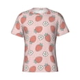 thumbnail image 4 of Qekee Strawberry And Flowers Classic Fit T-Shirt Men's Shirt Men's Tight Short Sleeves for Exercise, Running, Mountaineering - Strawberry And Flowers, 4 of 9