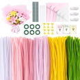thumbnail image 1 of Kit de limpieza de pipas Craft Anyeve para hacer flores, 1800 unidades con papel, 1 of 7