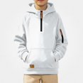 thumbnail image 3 of Piuwrlz Fall Winter Hoodies Pullover Boys with Pockets Warm Casual Hood Sweatshirts White Size 10 Years, 3 of 10