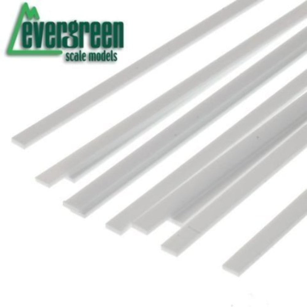 Evergreen Styrene Plastic 123 Strips 0.020"x 0.060" x 14" 10 