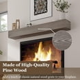 thumbnail image 3 of 48in.Solid Wood Fireplace Mantel Wall Shelves Wall Mounted Floating Shelf 48"W x 6"H x 8"D, Ash Gray, 3 of 5