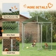 thumbnail image 6 of PawHut 6.6' x 6.6' x 7.8' Dog Kennel, Outdoor Dog Run with Waterproof, UV Resistant Roof for Small and Medium Dogs, Silver, 6 of 9