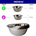 thumbnail image 3 of Juego de Coladores para lavar alimentos CHIC FLIC Acero Inoxidable 6 Pzs, 3 of 6