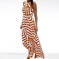 thumbnail image 6 of Xdegoge Past Orders At of The Week Evening Dresses for Women Sleeveless Halter Dresses Trendy Striped Maxi Dress Curvy Casual Flowy Dresses with Belt Summer Vacation Beach Dress, 6 of 6