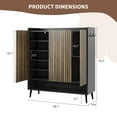 thumbnail image 3 of BeesClover Grande Armoire à Chaussures avec 3 Portes, Armoire de Rangement pour Chaussures Autoportante à 6 Attaches pour l'Entrée avec Tablettes Ajustables, 3 of 9