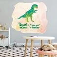 thumbnail image 3 of Watercolor Decal Rawr Means I Love You In Dinosaur Living Room Wall Decal for Family Jurassic Dinosaur Animal Colorful Design Cute Themed Room Decal - Size: 30 In x 27 In, 3 of 5