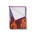 thumbnail image 2 of Arizona Soft Flannel Fleece Throw Blanket, Picturesque Grand Canyon Cliffs Rock in Formations Valley with Violet Sky, Cozy Plush for Indoor and Outdoor Use, 60" x 80", Multicolor, by Ambesonne, 2 of 5