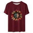 thumbnail image 2 of Camisetas de Manga Corta para Mujeres de Longitud Regular de Poliéster Sólido, Camiseta de Fiesta de Mayo Y Blusa Del Festival para la Primavera Y el Verano, 2 of 3