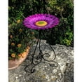 Metal 24 Inch Colorful Yellow Bird Bath