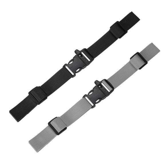 Uxcell Backpack Chest Strap [2PCS] - Adjustable Sternum Straps with Whistle Buckle - [Black & Grey] Chest Belt Quick Release Buckle