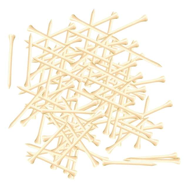 100 tees de golf de madera barnizados, resistentes, premium, profesionales. 83mm