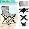 thumbnail image 4 of 600D Oxford Camping Chair Portable Foldable Chair Supports 220 lbs for Picnic, Fishing, Backpacking Mint Green Vines, 4 of 8