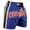 Blue, variant on Muay Thai Shorts - Black