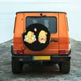 thumbnail image 6 of Naloa Bee Happy Sunflower Gnomes PVC Leather Spare Tire Wheel Cover for Car Truck SUV Camper Trailer Universal Fit many size14 inch, 6 of 6