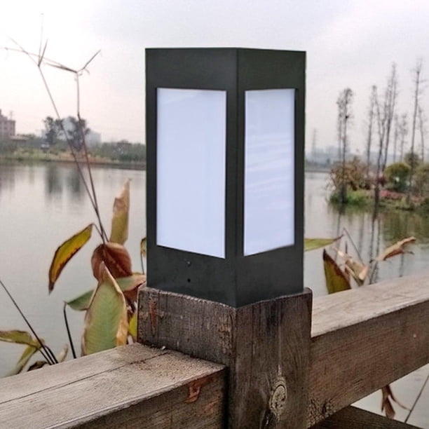 Poste de valla Solar luz LED impermeable para exteriores jardín piscina