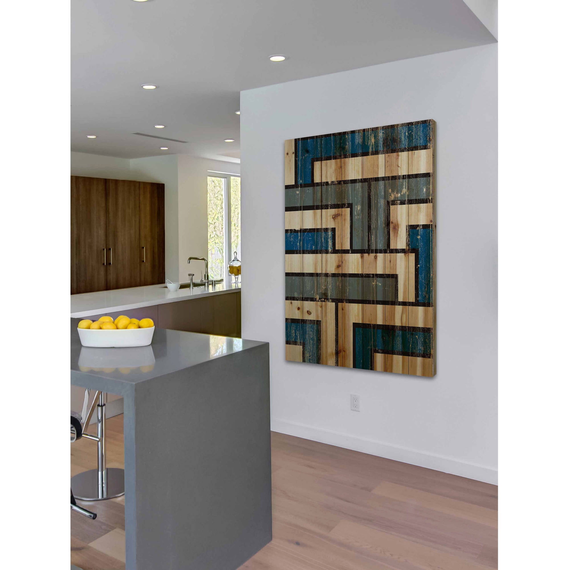 Marmont Hill - "Tetris" Painting Print on Natural Pine Wood