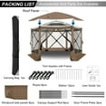 thumbnail image 3 of HOTEEL 12'x12' Ez Pop Up Gazebo Tent for Camping, Screen Tent with Removable Roof, Waterproof, UV Resistant, Portable Carry Bag,Brown, 3 of 11