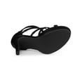 thumbnail image 5 of BLISSFUL STEP Women's Platform Strappy Stiletto Heels Sandals Black 9, 5 of 7