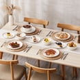 thumbnail image 5 of MALACASA Ceramic Dinnerware Set 12-Piece, Service for 4, Plates Bowls Set Dinner Plates Microwave Dishwasher Safe, White, Series MINA, 5 of 9