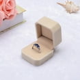 thumbnail image 2 of Fdelink Storage Containers Velvet Engagement Wedding Earring Ring Pendant Jewelry Display Box Gift Beige Beige, 2 of 3