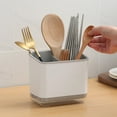 thumbnail image 3 of Double Layer Cutlery Storage Rack Removable Chopstick Holder Kitchen Utensil Drain Drying Organizer Dishwasher Countertop, 3 of 7