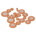 thumbnail image 2 of 25 piezas de almohadillas para saxofón, piel de oveja marrón, junta de resonador de orificio de sonido, piezas de instrumentos de viento, 2 of 15