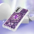 thumbnail image 4 of Glitter Case for Moto G 5G 2022, Bling Sparkle Floating Liquid Soft TPU Cushion Fashion Girly Women Girls Clear with Ring Holder Phone Cover for Motorola Moto G 5G 2022（Not 2021）  Purple, 4 of 12