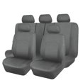 thumbnail image 2 of Flying Banner Classic Gray Polyester Airbag Compatible Installations Front Rear Seat Covers 4 Pieces, 2 of 7