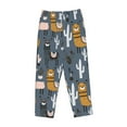 thumbnail image 4 of Balery Llama and Cactus print Women's Pajama Pants,Ultra Lightweight Pjs,Lounge Pant-Medium, 4 of 9