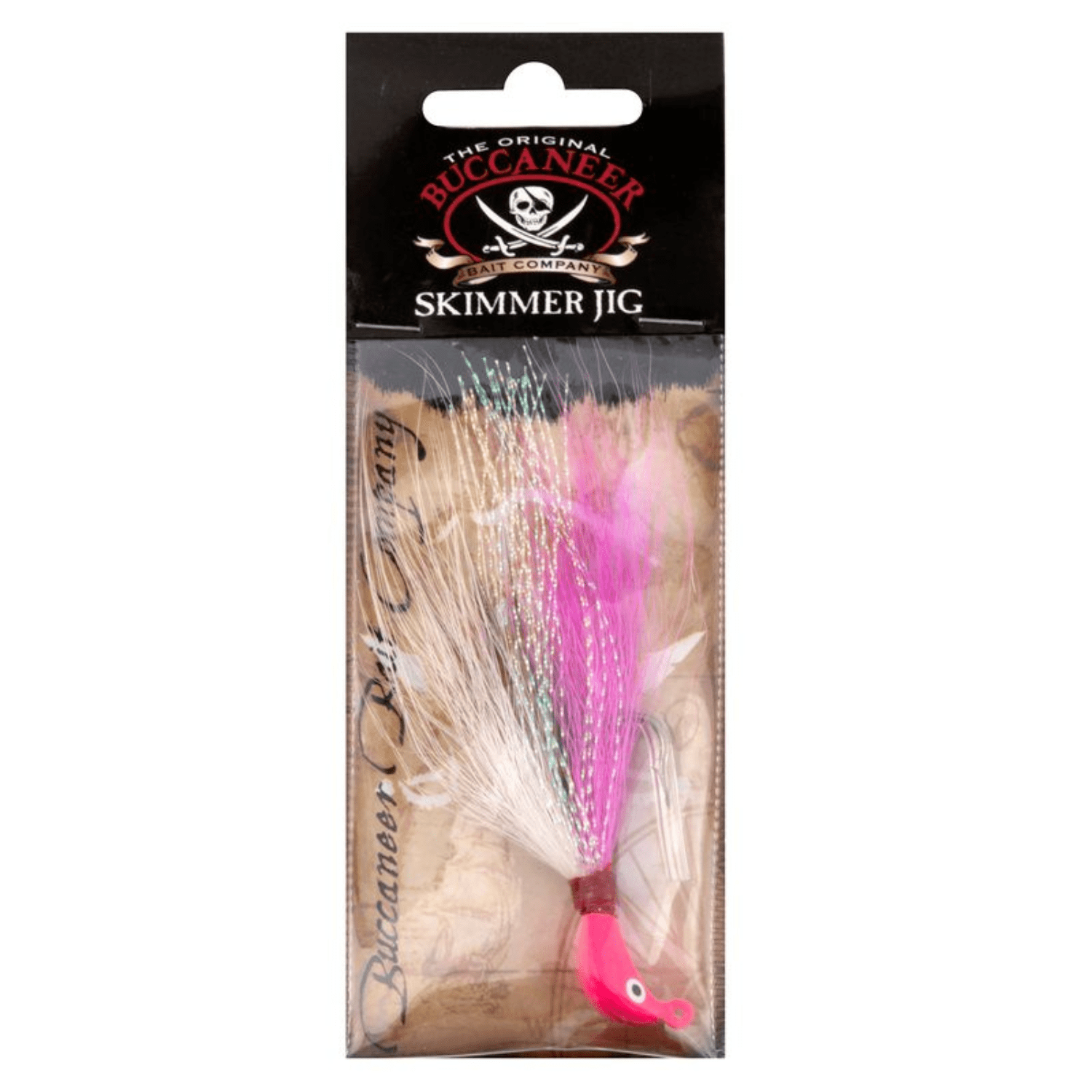 Buccaneer Saltwater Skimmer Jig Fishing Lure 1/4 oz Pink and White