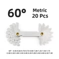 thumbnail image 2 of 58PCS Thread Gauge 55/60 Degree Metric Inch Gear Tooth Screw Pitch Gauges Measurement Steel Thread Gage Measuring Tools ,Easy Identification, 2 of 6