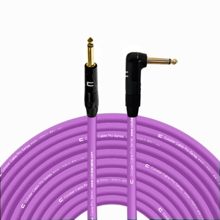 Coluber Cable 1/4" TS Male to Right Angle 1/4" TS 3-Pin Microphone Connector