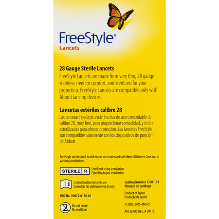 Freestyle Lancets, 28 Gauge, 100 Count